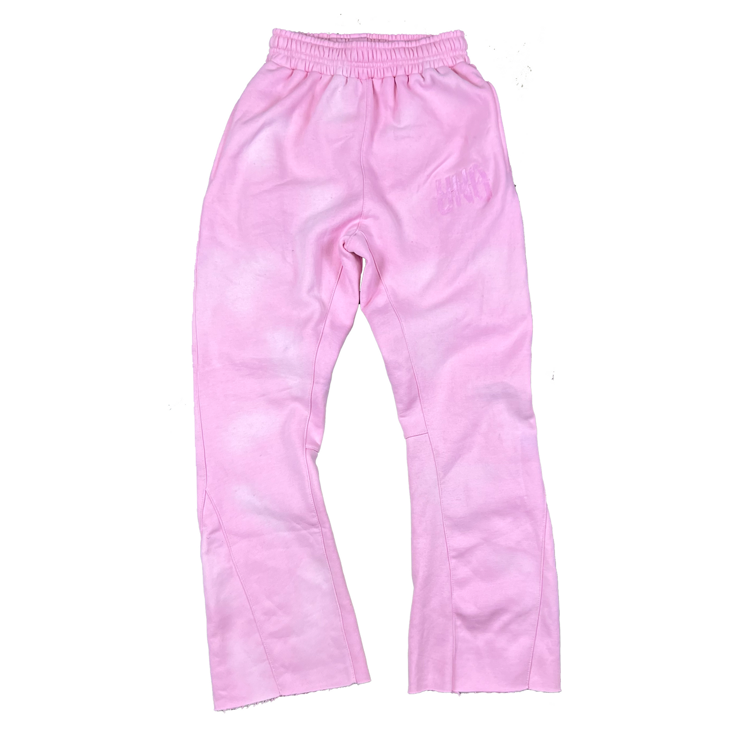 WASHED FLARED SWEATPANTS - PINK image 0