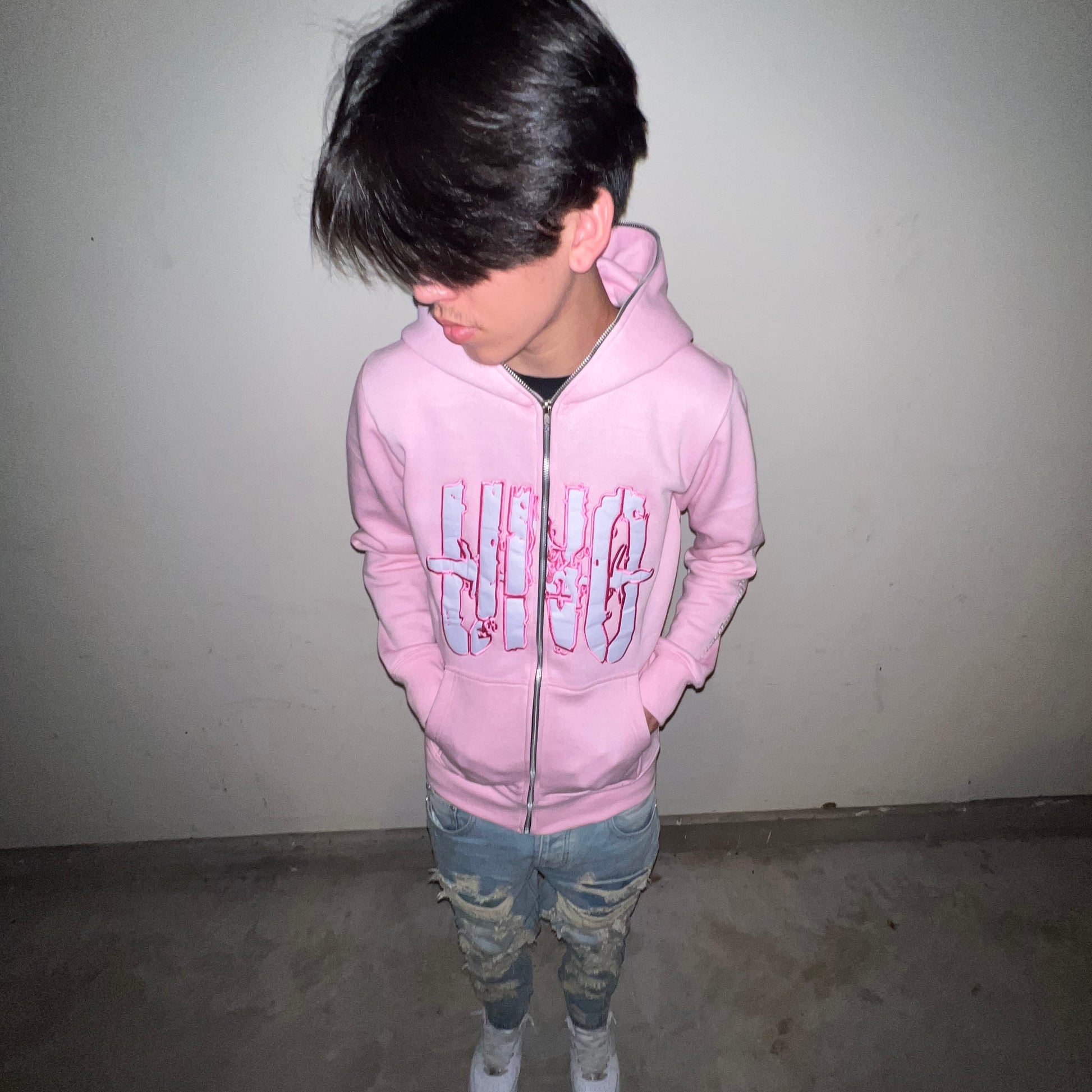 UNO FULL ZIP UP - PINK image 1