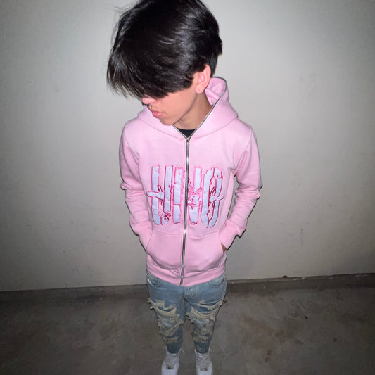 UNO FULL ZIP UP - PINK image 1