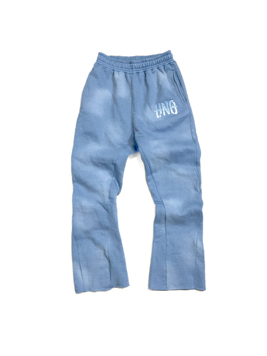 WASHED FLARED SWEATPANTS - BABY BLUE image 0