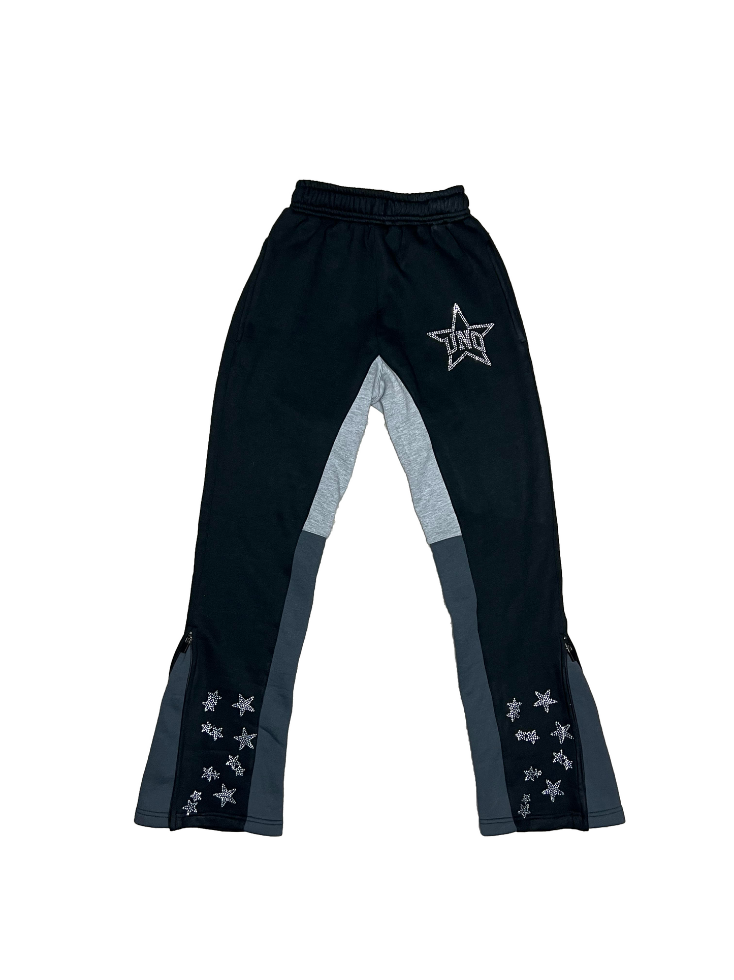 TOP STAR FLARED SWEATPANTS - RHINESTONE image 0