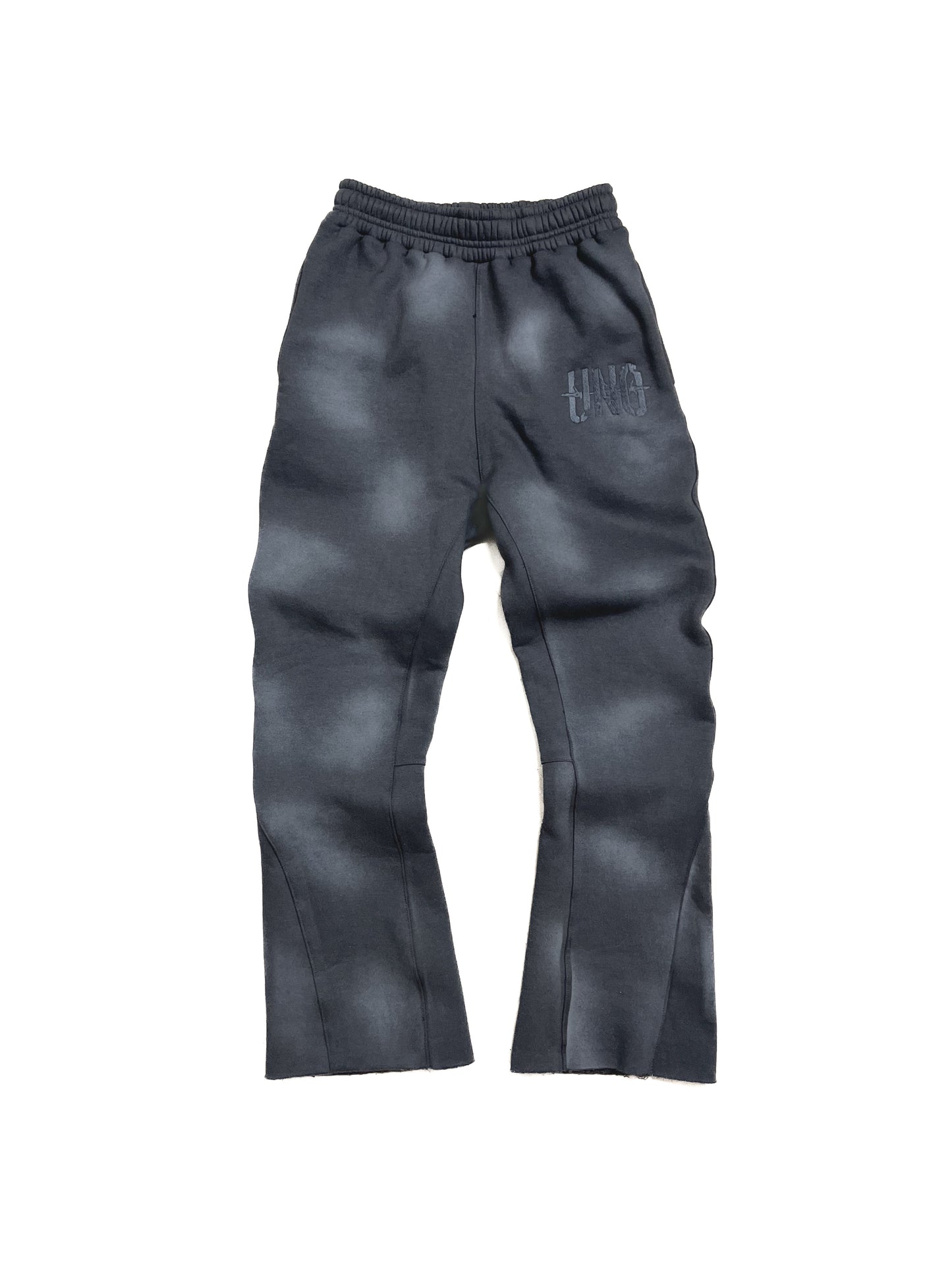 WASHED FLARED SWEATPANTS - GREY image 0
